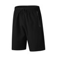 thumbnail image 5 of Bcfgryg Male Summer Sport Quick Drying Shorts Drawstring Glued Zipper Pocket Shorts Lightweight Men's Running Shorts Black L, 5 of 5
