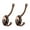 Copper Tone 2pcs, variant on Dual Hooks Zinc Alloy Hooks Coat Hat Key Double DIY Robe Hooks Clothes Hanger Storage Holder 2pcs, White