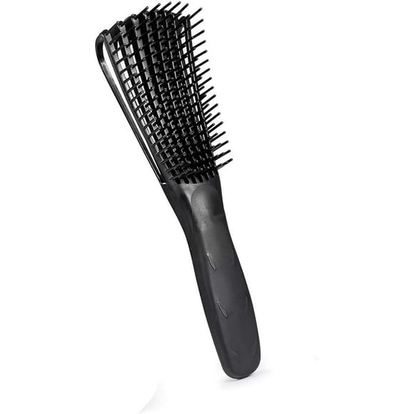 Hweilai Curly Hair Brush, Exfoliating Hair Brush, Curly Hair Brush Exfoliating Wave, Improve Hair Texture (Black)