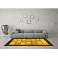 thumbnail image 3 of Ahgly Company Indoor Square Oriental Yellow Modern Area Rugs, 7' Square, 3 of 4