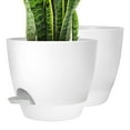 thumbnail image 2 of MesaSe 2Pcs Large Self Watering Pots Multi Mesh Drainage Holes Automatic Water Absorbent Plastic Planters with Removable Deep Reservoir White One Size, 2 of 13