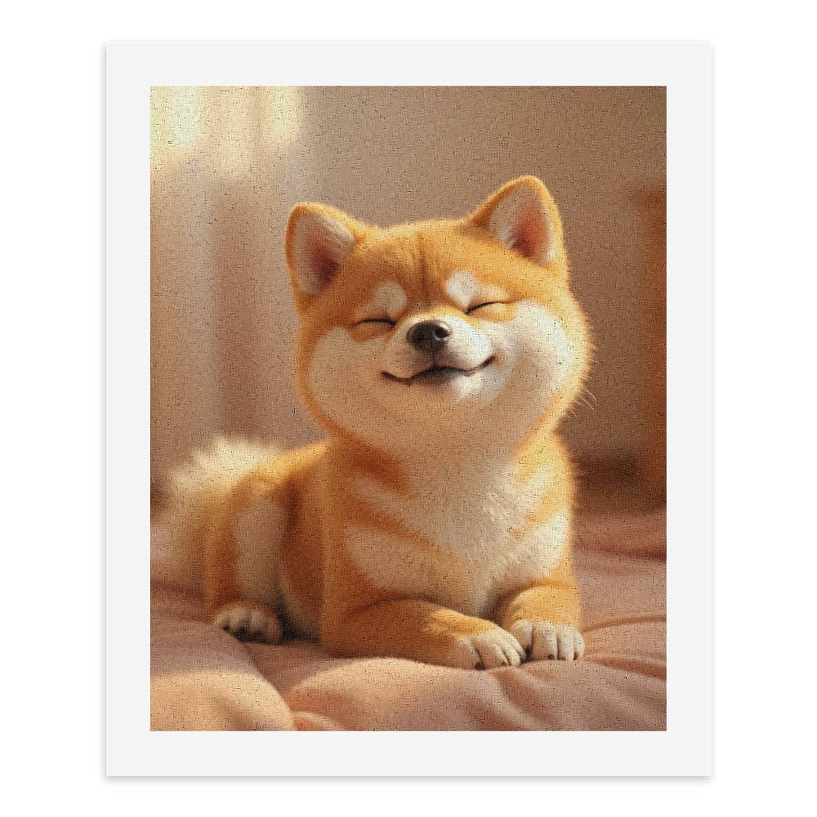 Paint by Numbers Kit for Adults, Adorable Smiling Shiba Inu Dog Paint by Numbers, Easy Paint by Numbers Kit for Adults Beginner, DIY Adult Paint by Number Kits on Canvas, Home Decor