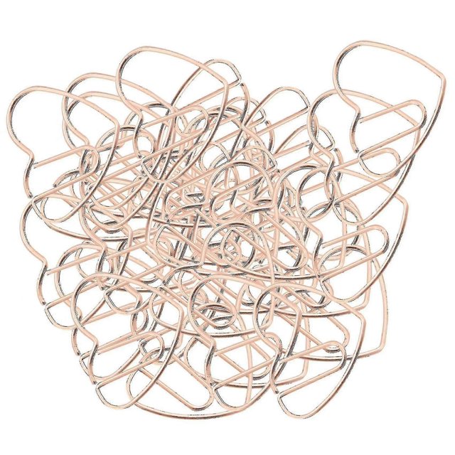 100 Pieces Love Heart Shaped Small Paper Clips Bookmark Clips For Office School Home Metal Paper Cl