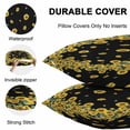 thumbnail image 5 of Outdoor Waterproof Throw Pillow Covers Set of 2 Sunflower Decorative Pillowcases Square Outdoor Pillows Cushion Case 18x18 Inch Bee Farmhouse Floral Black Patio Pillows for Couch Sofa Bed Garden, 5 of 9