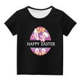 thumbnail image 2 of EGNMCR Blouses & Chemises à Manches Courtes Col Rond pour Tout-Petits Garçons Filles Mode Imprimé Ufs de Lapin de Pâques, 2 of 4