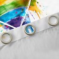 thumbnail image 4 of Manfei Love Heart Rainbow Curtains and Drapes Pack of 2 (52x63 Each), Modern Oil Printing Black Out Curtains, White Red, 4 of 6