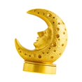 thumbnail image 1 of Quemador de incienso de resina con diseño de luna, adorno para cono y varilla para cualquier ocasión. Oro, 1 of 8