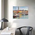 thumbnail image 3 of ARISTURING Framed Art Giclee Canvas Prints Old town Rovinj Harbor Croatia Canvas Wall Art Fashion Family Paintings for Living Room Office Decor Hang Pictures, 3 of 4