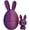 Purple, variant on Green Green Easter Egg With Bunny Inside Plastic Decoration For Basket Stuffer Party Favor Kids