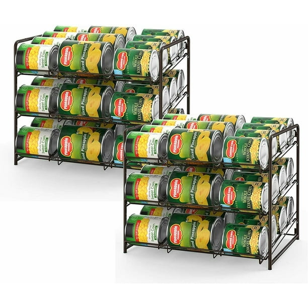 Stackable Can Rack Organizer, 3Tier Can Rack Holds Up To 36 Cans