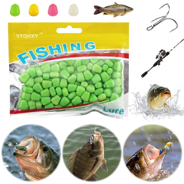 Cebo Artificial Falso Con Olor A Maíz Suave 100 Unidades para Pesca Trucha Y Carpa
