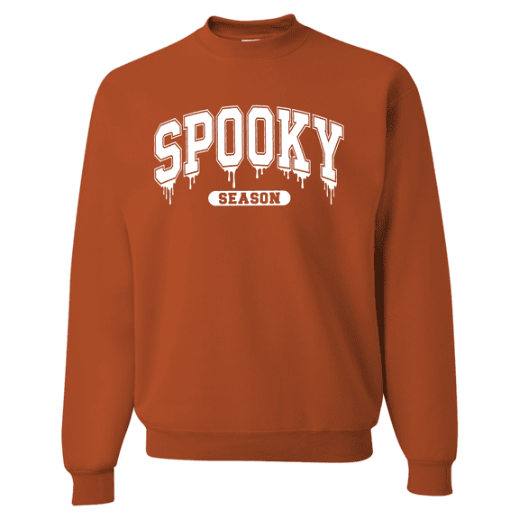 PAVIG Spooky Season Sweatshirt, Varsity Drippy Halloween Fall Crewneck