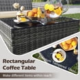 thumbnail image 6 of Costway 4 PCS Patio Furniture Set with Washable Cushions and Tempered Glass Coffee Table, 6 of 9