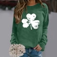 thumbnail image 2 of Womens St. Patrick'S Day Sweater Long Sleeve Leopard Round Neck Womens Clothing,Dark Green,XL, 2 of 4
