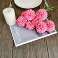 thumbnail image 3 of 12pcs Hot Pink Fake Flowers 12" Artificial Chrysanthemum Ball Silk Flowers Bouquet for Home Kitchen Wedding Table Arrangement Decorations, 3 of 9