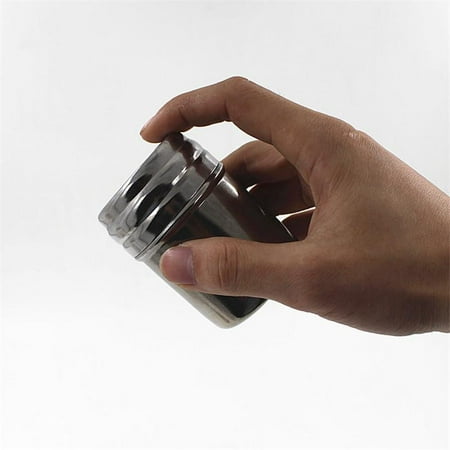 

2PCS Spice Jar Stainless Steel Cans Toothpick Holder Salt Bottle with Adjustable Lid 2PCS Silver