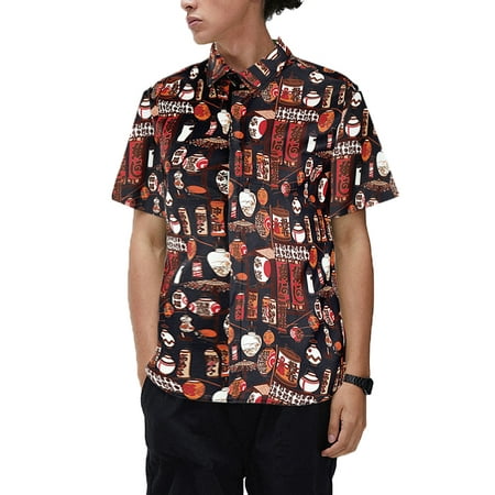 INCERUN Men New Short Sleeve Floral Chinese Ethnic Casual Loose Retro ...