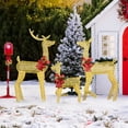 thumbnail image 6 of Zimtown Outdoor Christmas  3-Piece Lighted Reindeer Set 2-D for Outdoor Yard Decor LED Lights, Golden, 6 of 7