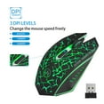 thumbnail image 2 of CHOK Wireless Gaming Mouse 2.4G Optical Rechargeable Silent Mice Colorful LED Portable with USB Receiver Black, 2 of 6