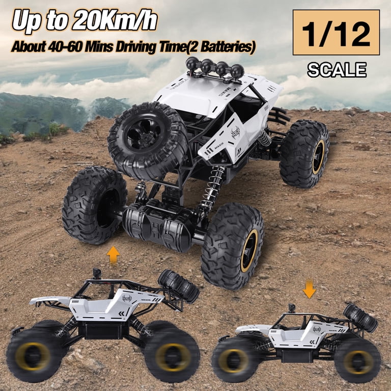 Wisairt 1:12 Large 4WD Remote Control Truck, Alloy Off-Road RC Car