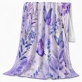 thumbnail image 2 of Dreamy Garden Butterfly Scene Serene, Cozy Botanical Garden Scene, Warm Flannel Blanket for Sunroom and Reading Nook, Garden Lovers Valentine's Day Gift, Botanical Home Decor, 2 of 9