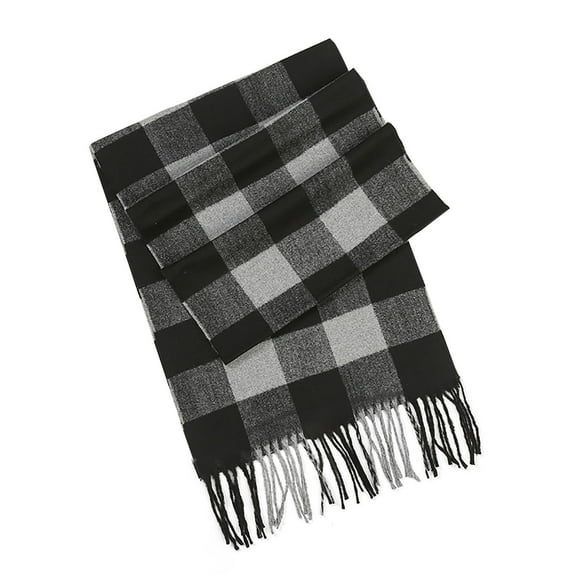 Ahabrexf Mens Scarf Winter Men's Fashionable British Plaid Versatile Scarf Winter Warm Tassel Shawl Mens Scarfs Fashion