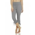 thumbnail image 4 of BiZtdJrK Womens Leggings Drawstrings Cuffs High Waist Stretch Workout Capri Legging Soft Lightweight Summer Beach Capris Gray XL, 4 of 10