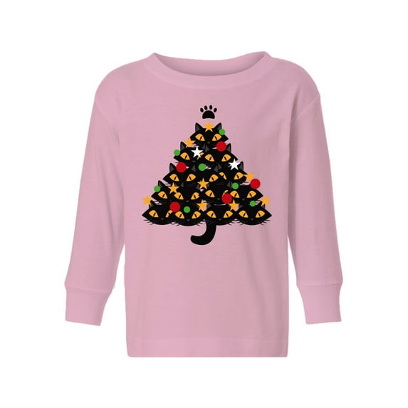 Awkward Styles Toddler Christmas Sweater Long Sleeve Toddler Christmas Shirt for Girls Boys Kitty Tree Sweater