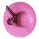 thumbnail image 1 of Qarigey Sombrero de ala ancha de paja de verano para mujer, sombrilla de viaje para playa y pesca, gorra de Panamá, sombrero de vestir para exteriores Sombreros Rosa roja Qarigey PS9658-08, 1 of 6