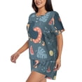 thumbnail image 2 of Kdxio Watermelons Dachshunds Print Pajamas Sets for Women Short-Sleeved Pjs with Lounge Shorts Two Piece Sleepwear S-4XL, 2 of 8