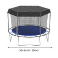 thumbnail image 3 of Trampoline Cover Round, 6 8 10 12 Feet 90% Sunblock Shade Cloth Black Trampoline Top Shade Cover Sun Shade Mesh Tarp for Outdoor Backyard Playground, Tear-Resistant, Foldable, Cover Only, Black, 3 of 9
