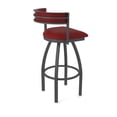 thumbnail image 2 of 861 Artemis 36" Swivel Bar Stool with Pewter Finish and Graph Ruby Seat and Back, 2 of 5