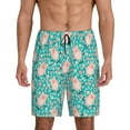 thumbnail image 2 of Picia Pig And Flower Pajama Shorts for Men, Men's Pajama Bottoms, Sleepwear,Short Pajama Pants-Small, 2 of 9