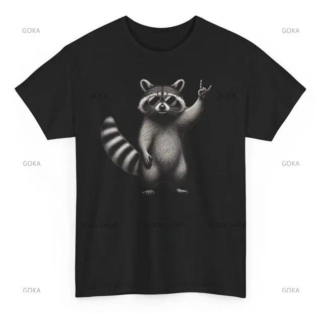Camisetas con gráficos de Raccoon Rock para hombre ropa nueva en camisetas y camisetas de algodón para mujer Camiseta estampada Y2K ropa bonita y divertida