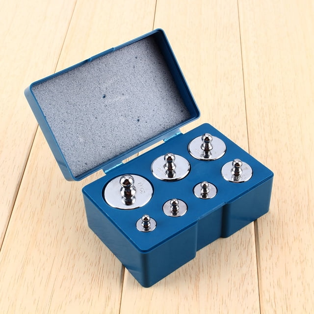 Juego de pesas de calibración para joyería, 5, 6 o 7 piezas, 105 g, 205 g y 500 g de peso total