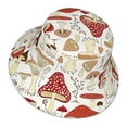 thumbnail image 3 of Kll Cartoon Mushrooms Bucket Hat For Women Men Packable Travel Beach Sun Hat Outdoor Rave Accessories Reflective Fisherman Cap, 3 of 9