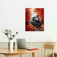thumbnail image 2 of YIKUMA  Train Canvas Wall Art Old Steam Train Paintings Autumn Red Forest Painting Artwork Modern Home Living Room Bedroom Decor 12x16 in, 2 of 4