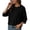 Black F, variant on Women Drop Shoulder Round Neck Oversized Crop Tops Workout Tops Tees