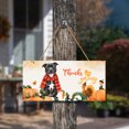 thumbnail image 3 of Happy Thanksgiving Pitbull with Turkey Pumpkins Autumn Vibes Landscape Wood Sign Terrier Dog Lover Hanging Wall Home Decor - 12018, 3 of 5