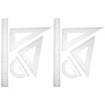 thumbnail image 1 of KAKOWELY Math Teaching Protractor 2 Sets Clear Ruler Clear Protractor Professional Triangle Ruler Ruler Set For Drawing Triangular Scale Ruler Set Drafting Tools, 1 of 5