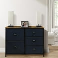 thumbnail image 5 of Sorbus Dresser with 5 Drawers - Furniture Storage Tower Unit for Bedroom, Hallway, Closet, Office Organization - Steel Frame, Wood Top, Easy Pull Fabric Bins (Rustic Black), 5 of 7