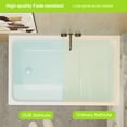 thumbnail image 3 of 43" Acrylic Freestanding Soaking Bathtub,Rectangle Soaking Hot Ice Bath Tub with Seat,White, 3 of 7