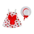 thumbnail image 3 of Utlike Girls Clothing Set New Cute Suspender Dress For And Young Children Printed With Bow And Hat Skirt Set Classic Comfort Outfits Size 6 Months-12 Months, 3 of 9