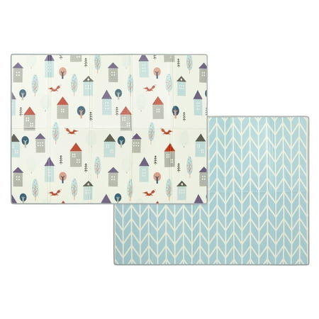 Dream On Me Play Time Reversible Baby and Toddler Play Mat Foldable with Extra Large Thick Foam, Multi