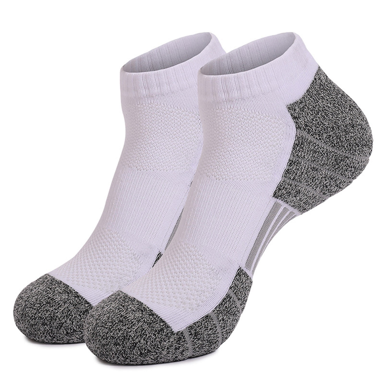 Riecok 6 Pairs Mens Ankle Socks Thick Thermal Non Slip Grip Crew Socks Low Cut Breathable Soft Comfortable Socks for Travel Hiking and Running