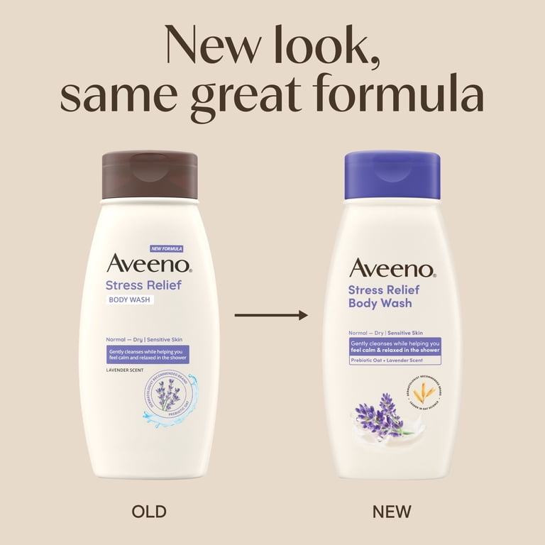 Aveeno Stress Relief Body Wash, Lavender, 18 fl oz photo 2