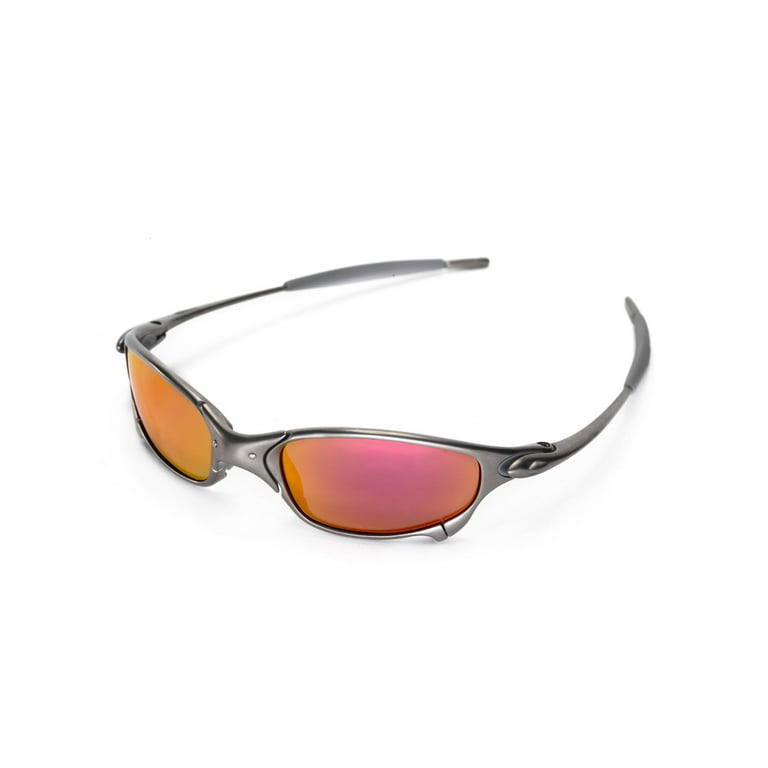 Walleva Fire Red Polarized Replacement Lenses for Oakley Juliet Sunglasses  