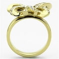 thumbnail image 3 of Womens 14K Gold Ion Plated Stainless Steel Bow Ribbon Wedding Ring - Size 9, 3 of 4