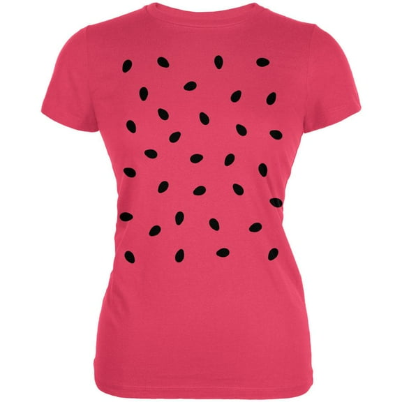 Halloween Watermelon Costume Juniors Soft T Shirt Raspberry SM