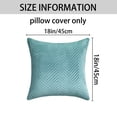 thumbnail image 6 of Unique Bargains Soft Striped Throw Pillow Covers Pack of 2 Green 18" x 18", 6 of 6